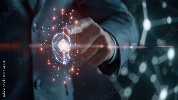 Fototapeta Innovation at Your Fingertips  Business Intelligence and AI-Driven Solutions for the Future