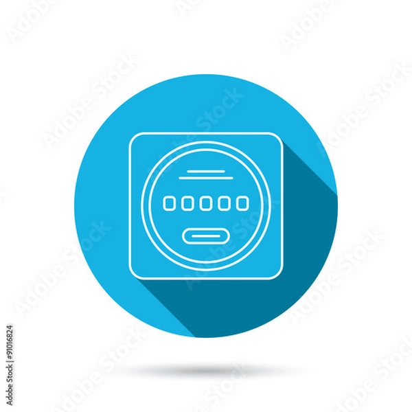 Fototapeta Electricity power counter icon. Measurement sign.