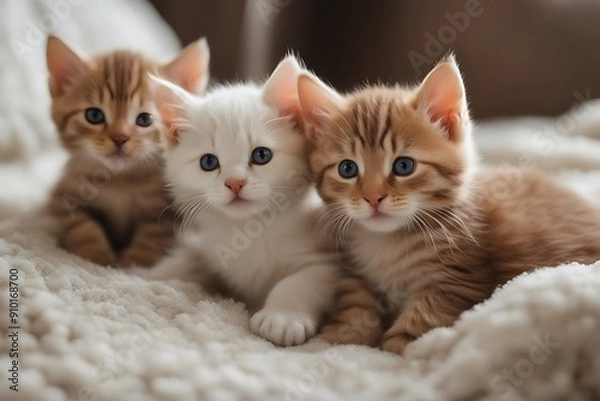 Fototapeta cat and kitten