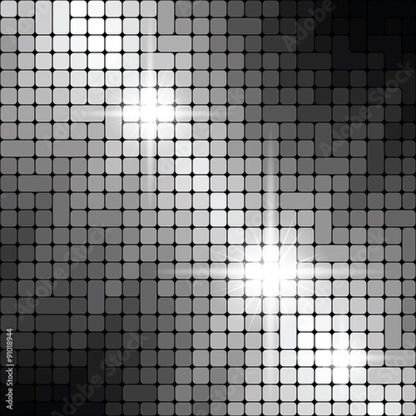 Fototapeta Shiny metallic texture pattern, vector background