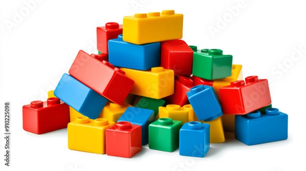 Fototapeta Brick block toy graphics designed for EPS 10 Vector format. Ideal for school or educational projects, or advertisements promoting building block play.