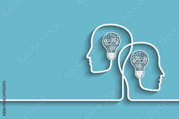 Obraz Head with bulb