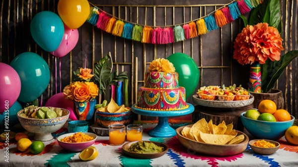 Fototapeta Margaritas: Refreshing cocktails made from tequila, lime juice, and triple sec, often garnished with a salted rim and served over ice for a festive drink.