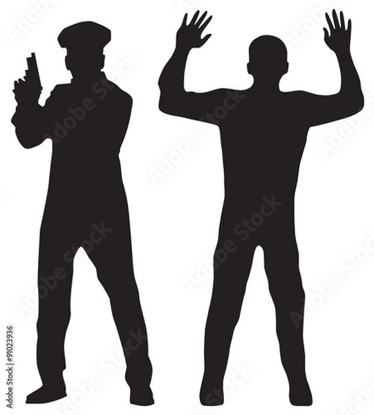 Obraz Criminal and Police officer.