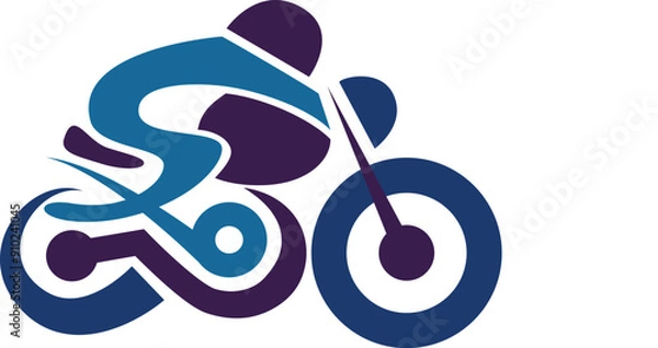 Obraz White background with bicycle logo