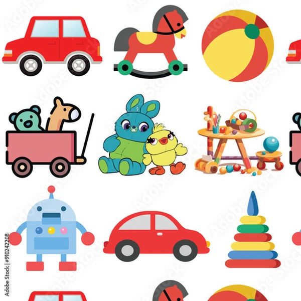Fototapeta toys pattern