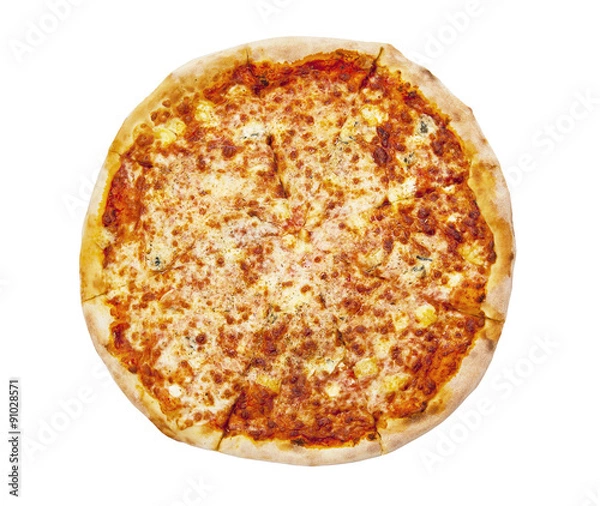 Obraz Pizza na białym tle