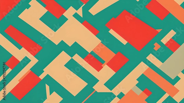 Fototapeta Seamless geometric wallpaper: abstract background featuring colorful patterns, textured surfaces, and modern designs with multi-color gradients and shapes