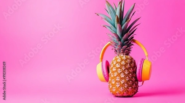 Obraz Pineapple and summer concept background