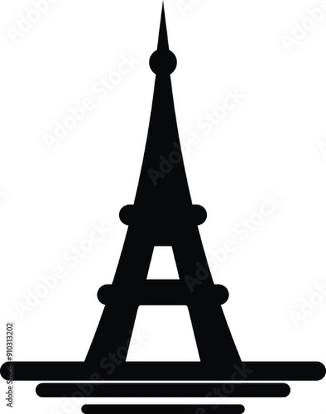 Obraz Modern Tower with Wi-Fi Signal and Network Sharing Icon Design in Vector Format | EPS File | Digital Communication and Connectivity Symbol