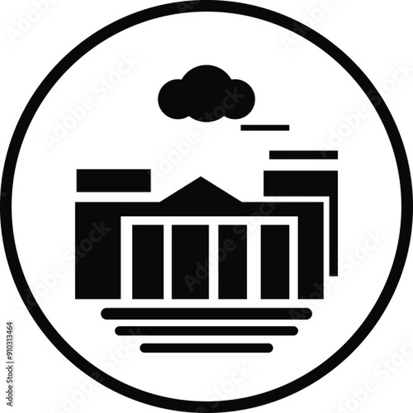Obraz Home Icon Design with Travel Theme – EPS File for Easy Customization and Versatile Use in Travel and Real Estate Projects, Perfect for Web and Print Applications