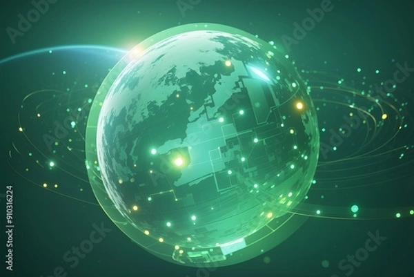 Fototapeta Global business network concept , internet connection