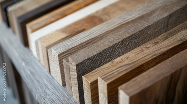 Fototapeta Various Wood Samples Displayed