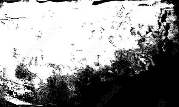 Obraz White Texture Background with Black Paint at the Corner