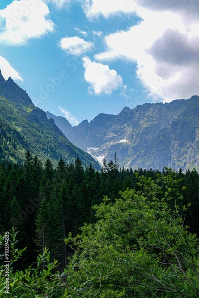 Obraz landscape with mountains and clouds