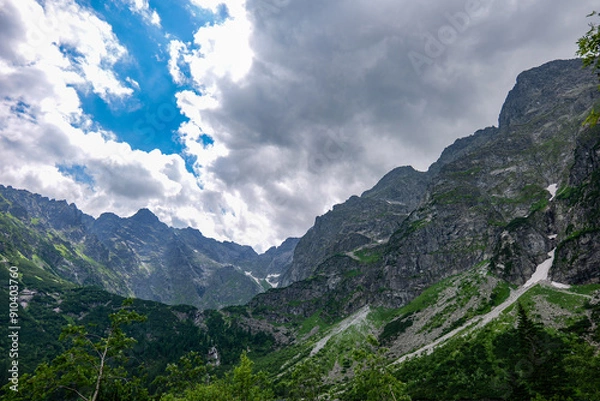 Obraz landscape with clouds and mountains