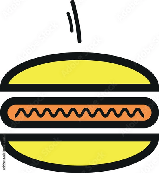 Obraz Food vector flat silhouette collection