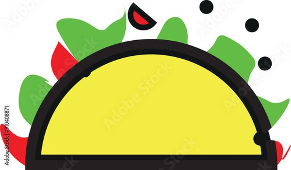 Obraz Food vector flat silhouette collection