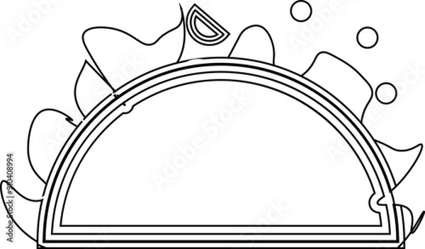 Obraz Food vector flat silhouette collection