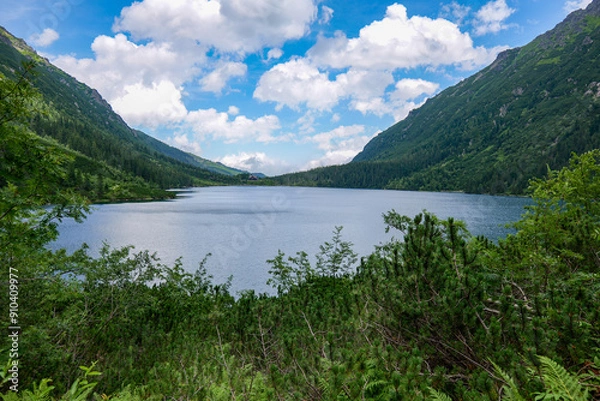 Obraz lake in the mountains morskie oko poland 
