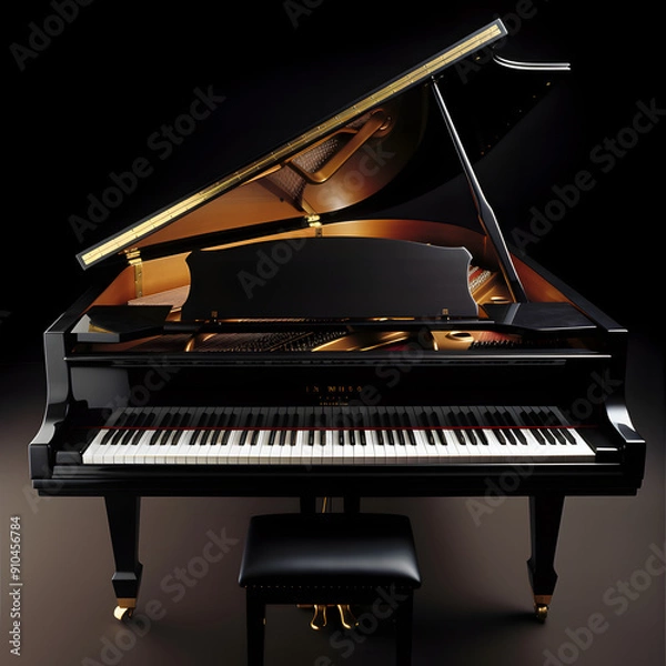 Obraz Black Grand Piano 
