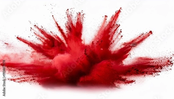 Obraz red ink splatter on white background
