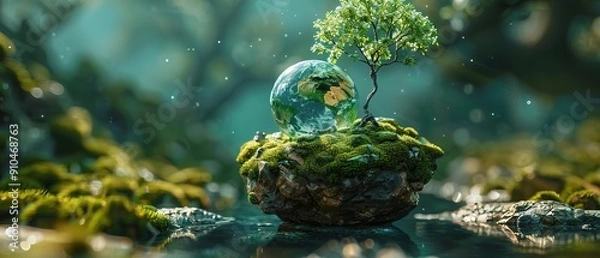 Obraz green planet concept, planet conservation
