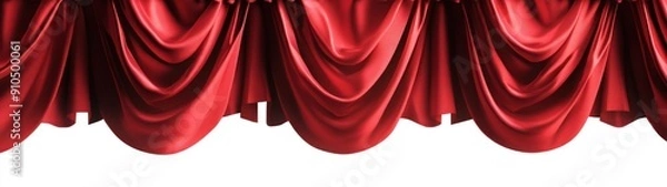 Obraz Red Stage Curtains Draped Open