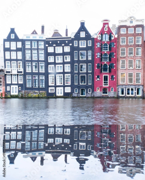 Obraz city canal houses