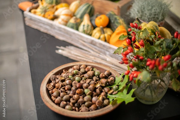 Fototapeta Herbstbasteln