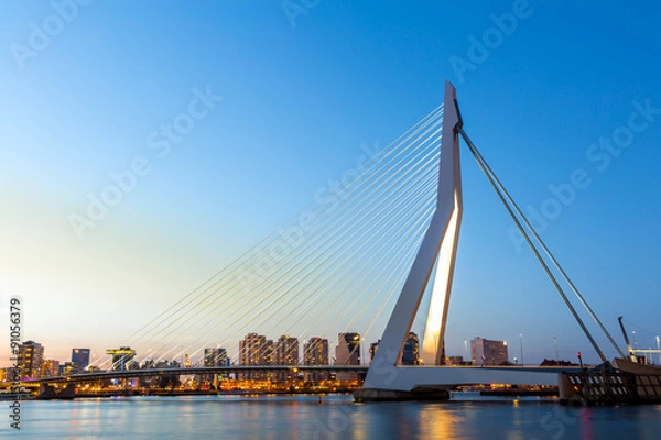 Obraz Most Erasmusa w Rotterdamie
