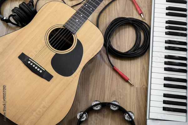 Fototapeta Pop Music instruments 