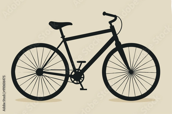 Fototapeta bicycle silhouette vector illustration 
