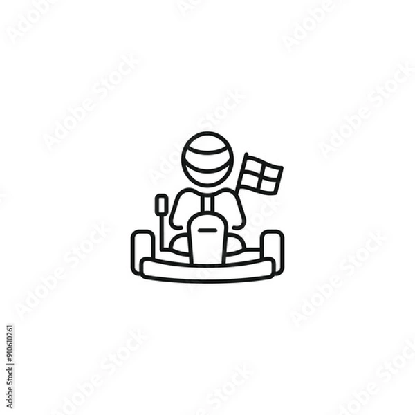 Fototapeta Karting icon vector. EPS 10 editable vector