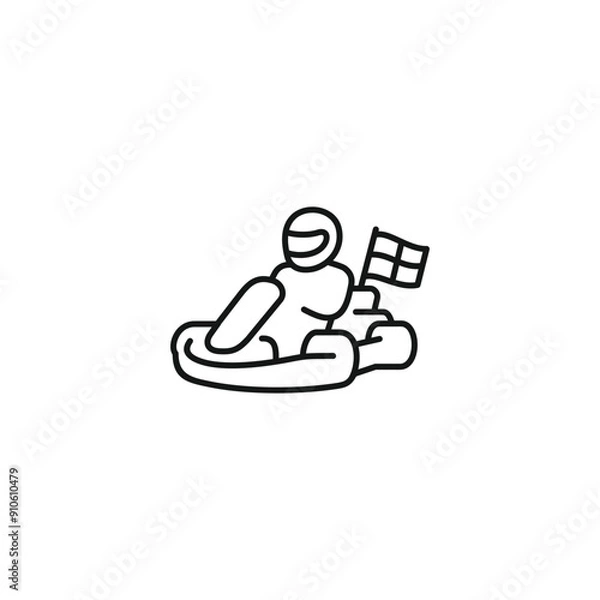Obraz Karting icon vector. EPS 10 editable vector