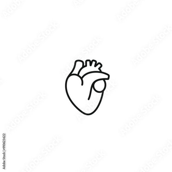 Obraz Heart icon vector. EPS 10 editable vector