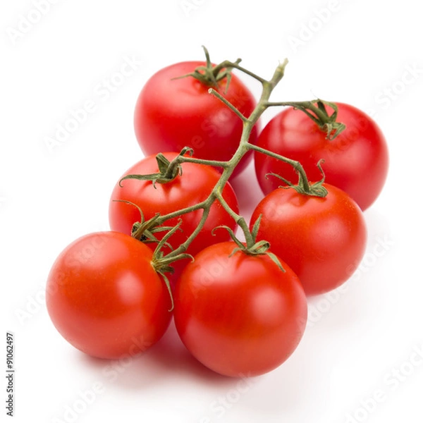 Fototapeta cherry tomatoes isolated on white background