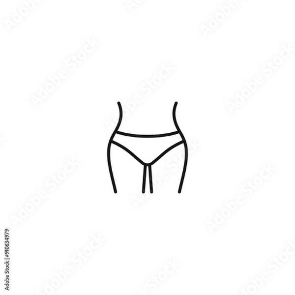 Obraz Hips icon vector. EPS 10 editable vector