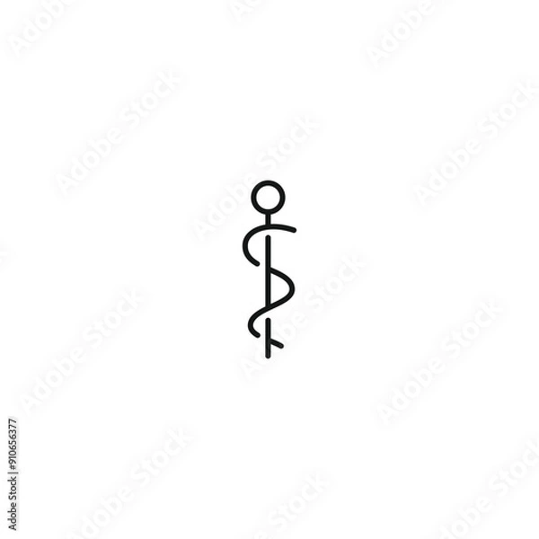 Obraz Rod of asclepius icon vector. EPS 10 editable vector