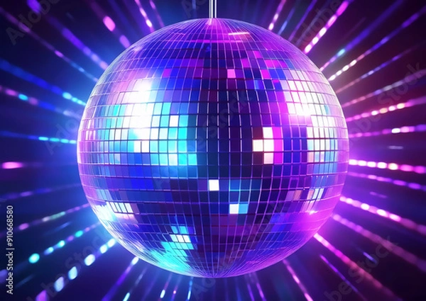 Fototapeta disco ball with lights