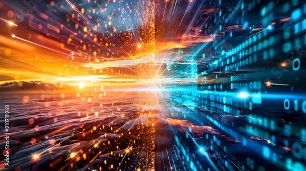 Fototapeta Digital Sunset.