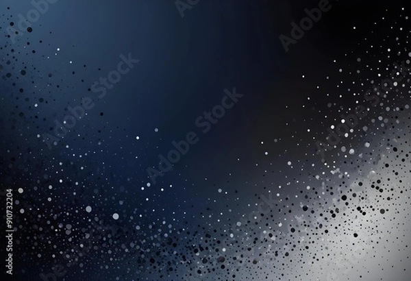 Fototapeta Abstract dark navy blue background with scattered silver speckles throughout