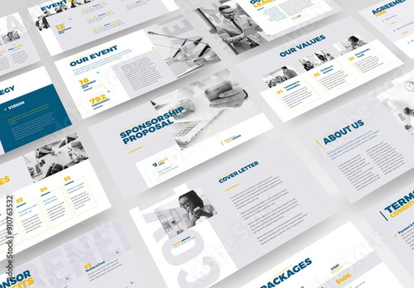 Fototapeta Sponsorship Proposal Presentation Template