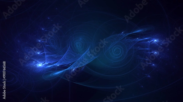 Obraz 3D manual rendering abstract fractal light background. Its not AI Generatd illustration.