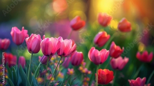 Fototapeta Spring whispers promises of growth and transformation, where seeds planted today bloom into tomorrow's vibrant gardens.