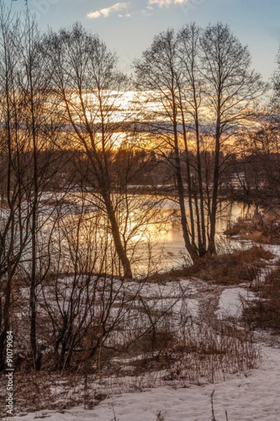 Fototapeta Закат над рекой