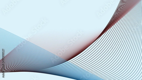 Fototapeta Sky Blue abstract background with curve line for backdrop or presentation