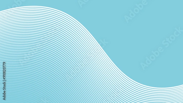 Fototapeta Sky Blue abstract background with curve line for backdrop or presentation