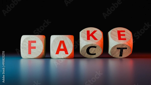Obraz Concept image about fake news on the internet. 3d rendering