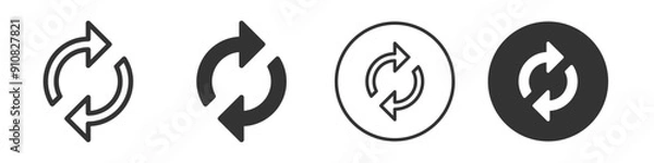 Fototapeta Update icon Flat logo set collection